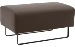 Goossens hocker montreal grijs leer - 8210393-02