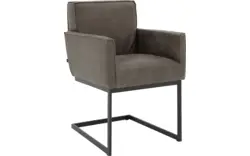 Goossens excellent eetkamerstoel tom grijs leer - 8210515-01