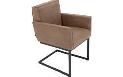 Goossens excellent eetkamerstoel tom bruin leer - 8210516-01