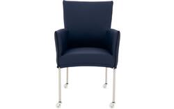 Goossens eetkamerstoel funk blauw leer - 8210585-01