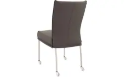 Goossens eetkamerstoel funk grijs leer - 8210595-02