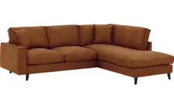 Goossens hoekbank jonas bruin micro leer - 8210609-01-gespiegeld