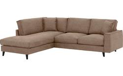 Goossens hoekbank jonas bruin micro leer - 8210611-01