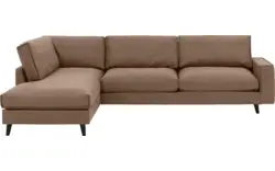 Goossens hoekbank jonas bruin micro leer - 8210615-01