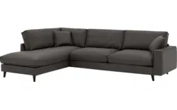 Goossens hoekbank jonas grijs micro leer - 8210617-01