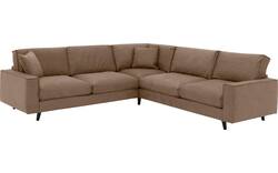 Goossens hoekbank jonas bruin micro leer - 8210626-06