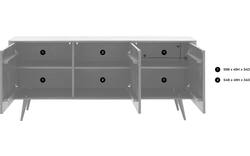 Goossens dressoir seppe wit eiken - 8204752-01