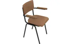 Goossens eetkamerstoel chaplin bruin leer - 8210700-02