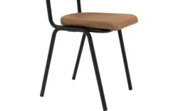 Goossens eetkamerstoel chaplin bruin leer - 8210700-02