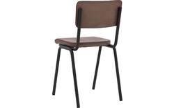 Goossens eetkamerstoel chaplin bruin leer - 8210704-02
