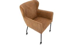 Goossens excellent eetkamerstoel leogang bruin leer - 8211289-02