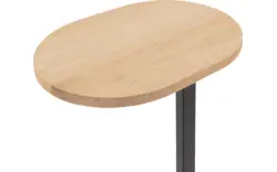 Goossens nachtkastje oval wit eiken - 8211901-01