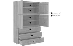 Goossens excellent opbergkast vic blank eiken - 8204325-01