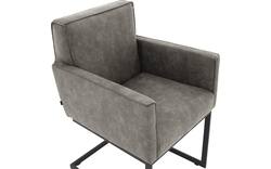 Goossens excellent eetkamerstoel tom grijs micro leer - 8213151-02
