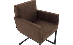 Goossens excellent eetkamerstoel tom bruin micro leer - 8213153-02