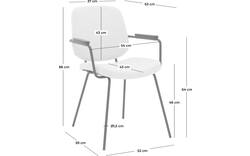 Goossens eetkamerstoel hjalmar grijs stof - 8213333-01