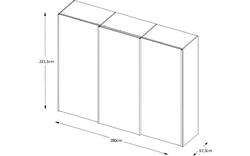 Goossens kledingkast big choice type 01 163 blank hoogwaardig meubelplaat - 8213441-01