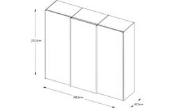 Goossens kledingkast big choice type 01 163 blank hoogwaardig meubelplaat - 8213445-01