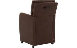 Goossens eetkamerstoel leen bruin microvezel - 8215366-02