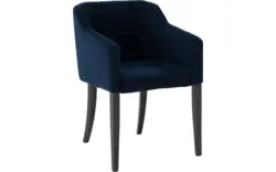 Goossens eetkamerstoel peda blauw stof - 8215383-02