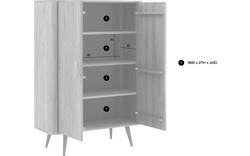 Goossens opbergkast bjarte wit eiken - 8203451-01