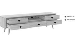 Goossens tv meubel bjarte wit eiken - 8203322-01