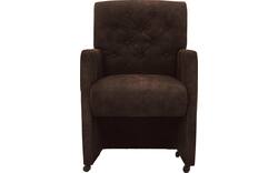 Goossens eetkamerstoel oliver bruin microvezel - 8217916-01