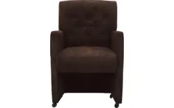 Goossens eetkamerstoel oliver bruin microvezel - 8217916-01