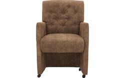 Goossens eetkamerstoel oliver bruin microvezel - 8217934-01