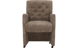 Goossens eetkamerstoel oliver bruin microvezel - 8217937-01
