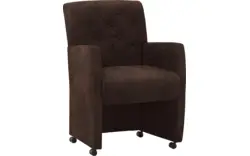 Goossens eetkamerstoel oliver bruin microvezel - 8217941-01