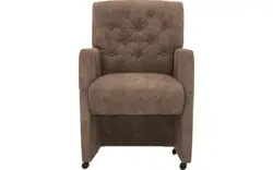 Goossens eetkamerstoel oliver bruin microvezel - 8217950-01