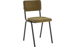 Goossens eetkamerstoel chaplin groen stof - 8219148-01