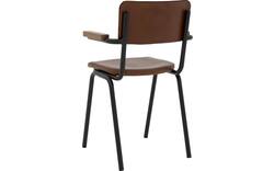 Goossens eetkamerstoel chaplin bruin leer - 8219153-03