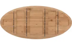 Goossens excellent eettafel gs 1302 blank eiken - 8219400-02-A