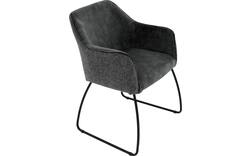 Goossens eetkamerstoel lisbet zwart stof - 8219493-01