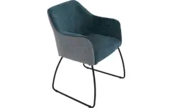 Goossens eetkamerstoel lisbet blauw stof - 8219495-01
