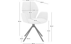 Goossens eetkamerstoel hera wit stof - 8221043-02 3