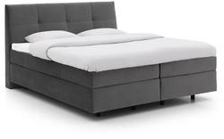 Goossens basic boxspring compleet gusta grijs stof - 8221907-01