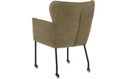 Goossens excellent eetkamerstoel leogang groen leer - 8222220-02