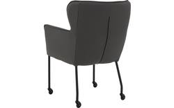 Goossens excellent eetkamerstoel leogang grijs leer - 8222228-01