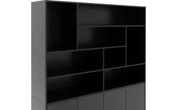 Goossens basic buffetkast madrid zwart melamine - 8222630-01
