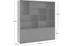 Goossens basic buffetkast madrid grijs melamine - 8231711-01