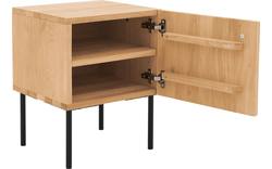 Goossens nachtkastje capelli blank eiken - 8223948-01