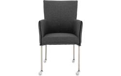 Goossens eetkamerstoel funk grijs stof - 8224099-01