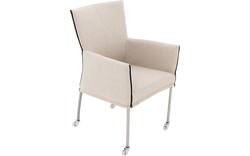Goossens eetkamerstoel funk beige stof - 8224101-01