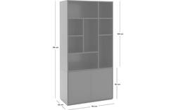 Goossens basic buffetkast madrid grijs melamine - 8231297-goossens-basic-madrid-buffetkast-melamine-01