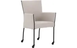 Goossens eetkamerstoel funk beige stof - 8227250-01