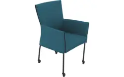 Goossens eetkamerstoel funk blauw stof - 8227253-01