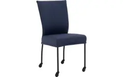 Goossens eetkamerstoel funk blauw leer - 8227257-01
